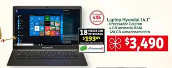 Soriana Express Laptop Hyundai 14.1" oferta
