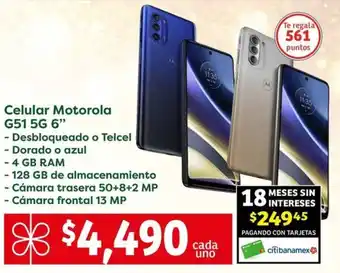 Soriana Express Celular Motorola G51 5G 6” oferta