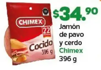 Jamón de pavo y cerdo Chimex 396 g