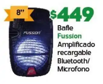 Bafle Fussion Amplificado recargable Bluetooth/ Microfono