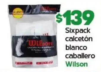 Sixpack calcetón blanco caballero Wilson