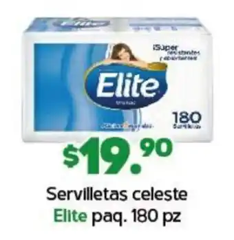 Arteli Servilletas celeste Elite paq. 180 pz oferta