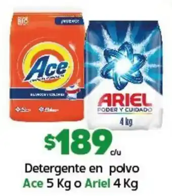 Arteli Detergente en polvo Ace 5 Kg o Ariel 4 Kg oferta
