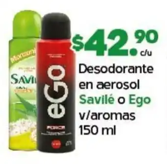 Desodorante en aerosol Savilé o Ego v/aromas 150 ml