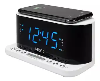 Mercado Libre Misik - radio reloj despertador - cargador inalámbrico color blanco oferta