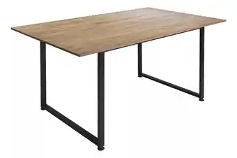 Mercado Libre Mesa comedor industrial minimalista 6 personas 150 x 90 cm color de la tapa café claro oferta