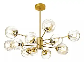 Mercado Libre Lampara de techo colgante estilo industrial 12 luces sputnik color gold oferta