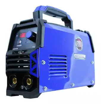 Soldadora inverter fiat rivoli 130 azul y negra 110v