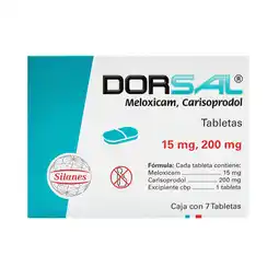 Farmacias YZA Dorsal 15mg/200mg 7 tabs oferta