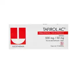 Farmacias YZA Tafirol ac 500mg/50mg 15 tabs oferta