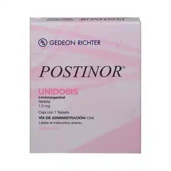 Farmacias YZA Postinor 2 1.5mg 1 tab oferta