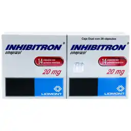 Farmacias YZA Inhibitron dual 20mg 14 caps oferta