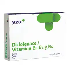 Farmacias YZA Yza diclofenaco / vitamina b1, b6 y b12 f 50mg/1mg/50mg 30 tabs oferta