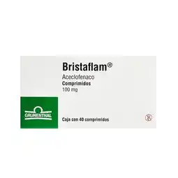 Farmacias YZA Bristaflam 100mg 40 comp oferta