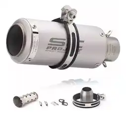 Mercado Libre Escape de moto deportivo 51 mm de acero inoxidable universal oferta