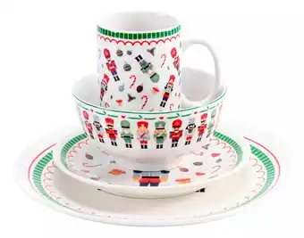 Vajilla porcelana crown baccara nutcracker 16 piezas