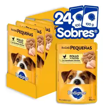 Mercado Libre Pedigree sobres razas pequeñas sabor pollo filetes 24 piezas oferta