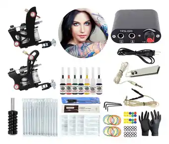 Mercado Libre Kit de tatuaje profesional con máquina bobina semi con tinta oferta
