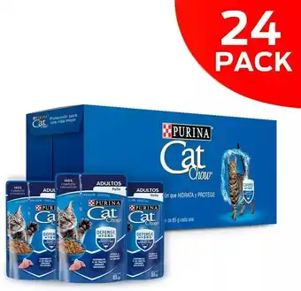 Pack x24 alimento húmedo purina cat chow gato adulto 85g c/u