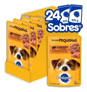 Mercado Libre Pedigree sobres razas pequeñas sabor cordero 24 piezas oferta