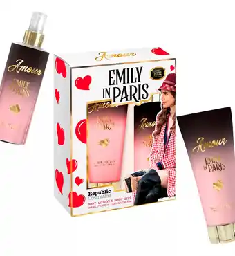 Kit body mist & body lotion para dama emily in paris 2pzs