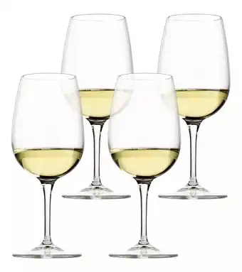 Juego 4 copas vino tinto o blanco de cristal bormioli 418ml