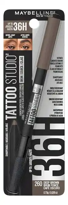 Mercado Libre Delineador de cejas tattoo brow, maybelline color cafe oscuro oferta