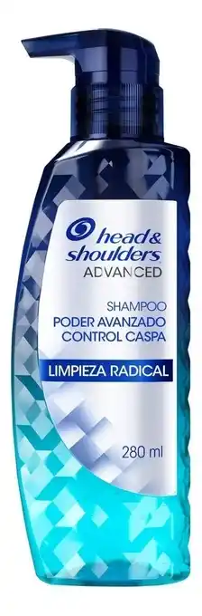 Shampoo head & shoulders advanced limpieza radical 280 ml