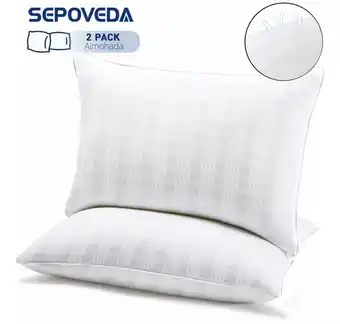 Mercado Libre Almohadas hoteleras de microfibra para cama, 2 packs oferta