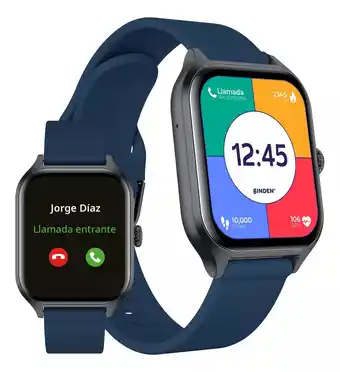 Mercado Libre Smartwatch binden era day realiza y contesta llamadas color de la caja azul color del bisel azul oferta