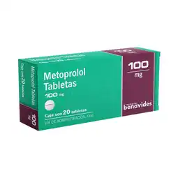 Farmacias Benavides Metoprolol 100 mg oferta