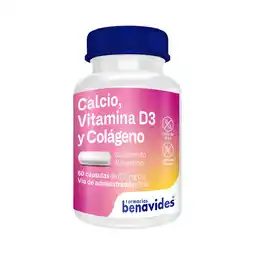 Farmacias Benavides Calcio, vitamina d3 y colágeno suplemento alimenticio oferta