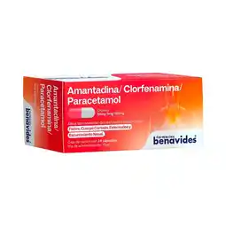Farmacias Benavides Amantadina, clorfenamina, paracetamol 50 mg/ 3 mg/300 mg oferta