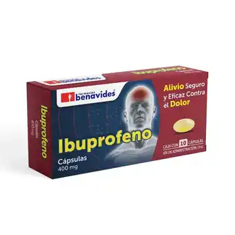 Farmacias Benavides Ibuprofeno 400 mg analgésico oferta