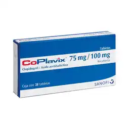 Farmacias Benavides 75 mg /100 mg acido acetilsalicílico + clopidogrel oferta