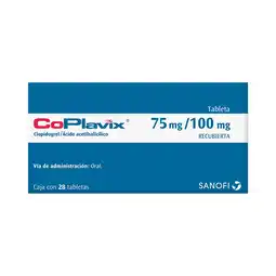 Farmacias Benavides 75 mg /100 mg acido acetilsalicílico + clopidogrel oferta