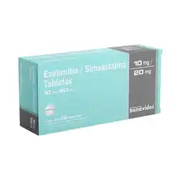 Farmacias Benavides Ezetimiba, simvastatina 10 mg / 20 mg oferta