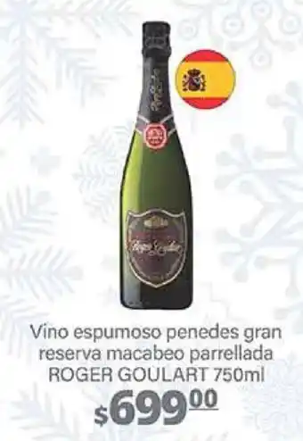 La Comer Vino espumoso penedes gran reserva macabeo parrellada ROGER GOULART 750ml oferta