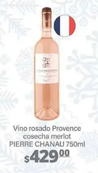 Vino rosado Provence cosecha merlot PIERRE CHANAU 750ml