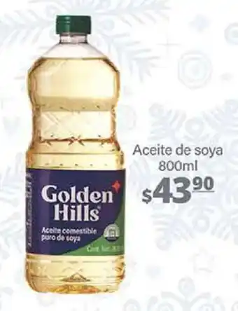 La Comer Golden Hills Aceite de soya 800ml oferta
