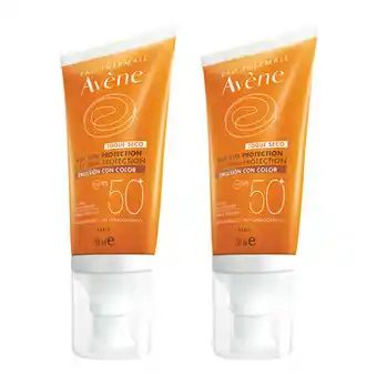 Costco Avéne, Emulsión solar, toque Seco color FPS50, 50ml, 2 pack oferta