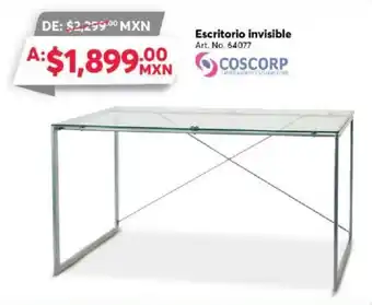 Office Depot COSCORP Escritorio invisible oferta