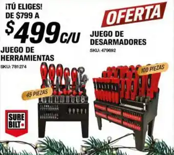 AutoZone SURE BILT JUEGO DE HERRAMIENTAS 45 PIEZAS / 100 PIEZAS oferta