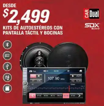 AutoZone CAR DUAL / SDX AUDIO KITS DE AUTOESTÉREOS CON PANTALLA TÁCTIL Y BOCINAS oferta