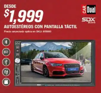 CAR DUAL / SDX AUDIO AUTOESTÉREOS CON PANTALLA TÁCTIL