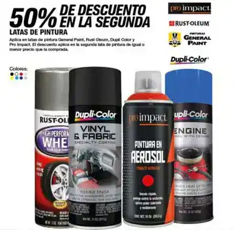 PRO IMPACT, RUST-OLEUM, DUPLI-COLOR LATAS DE PINTURA