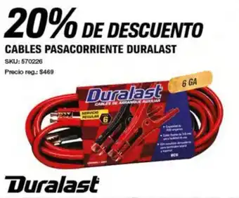 AutoZone Duralast CABLES PASACORRIENTE 6GA oferta