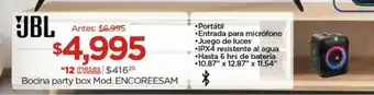Chedraui JBL Bocina party box Mod. ENCOREESAM oferta