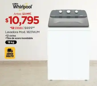 Chedraui Whirlpool Lavadora Mod. 1823WJM oferta