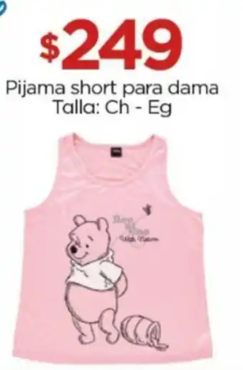 Pijama short para dama. Talla: Ch - Eg
